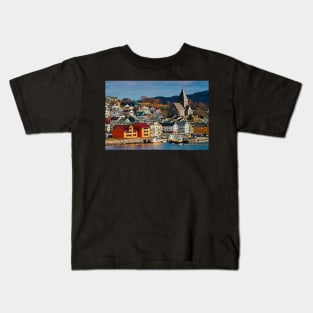 Kristiansand Town and Church Norway Kids T-Shirt